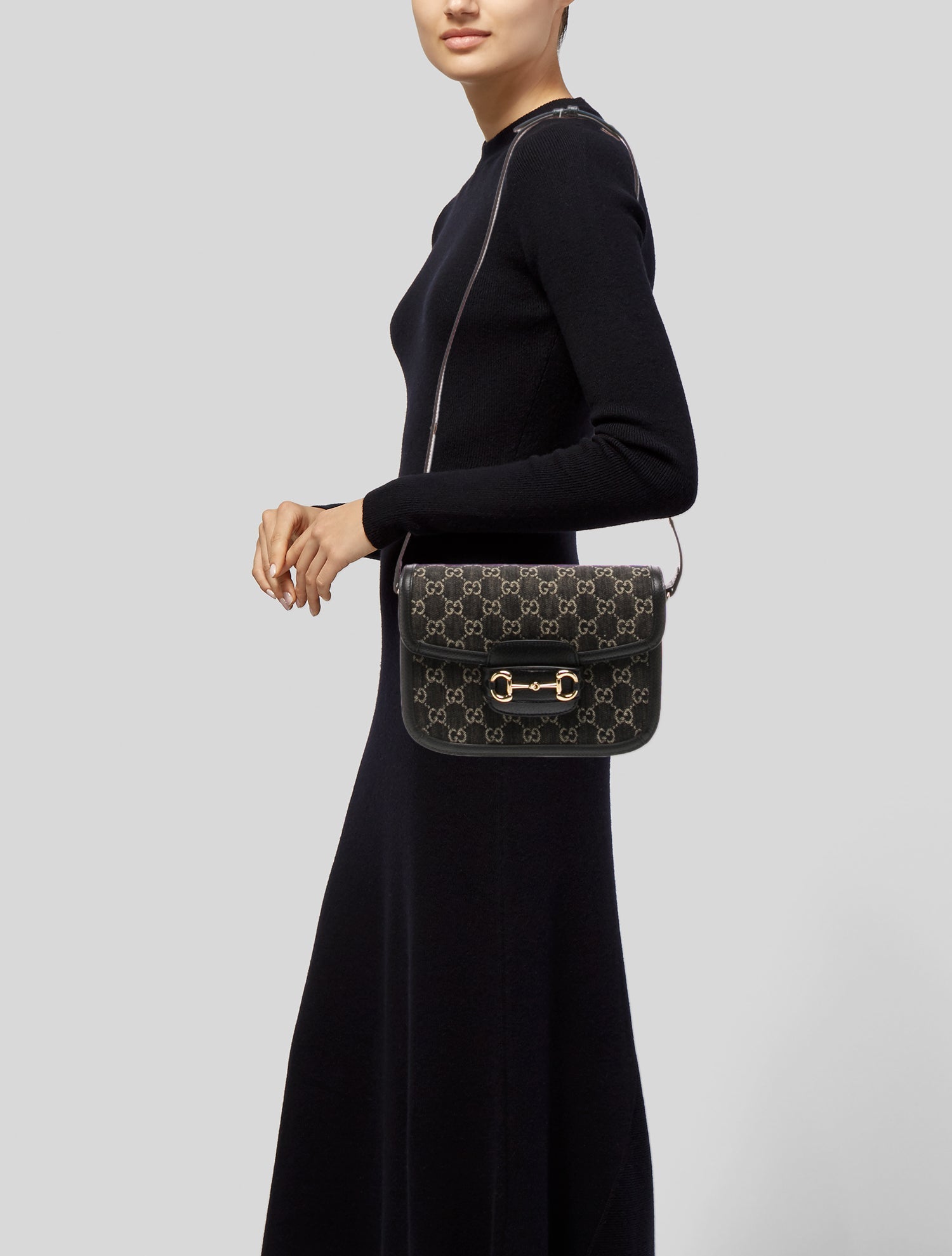 Gucci GG Denim Horsebit 1955 Small