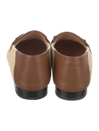 Gucci Web Accent Canvas Loafers