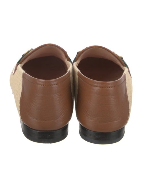 Gucci Web Accent Canvas Loafers