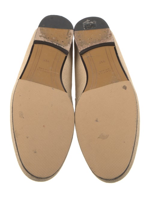 Gucci Web Accent Canvas Loafers
