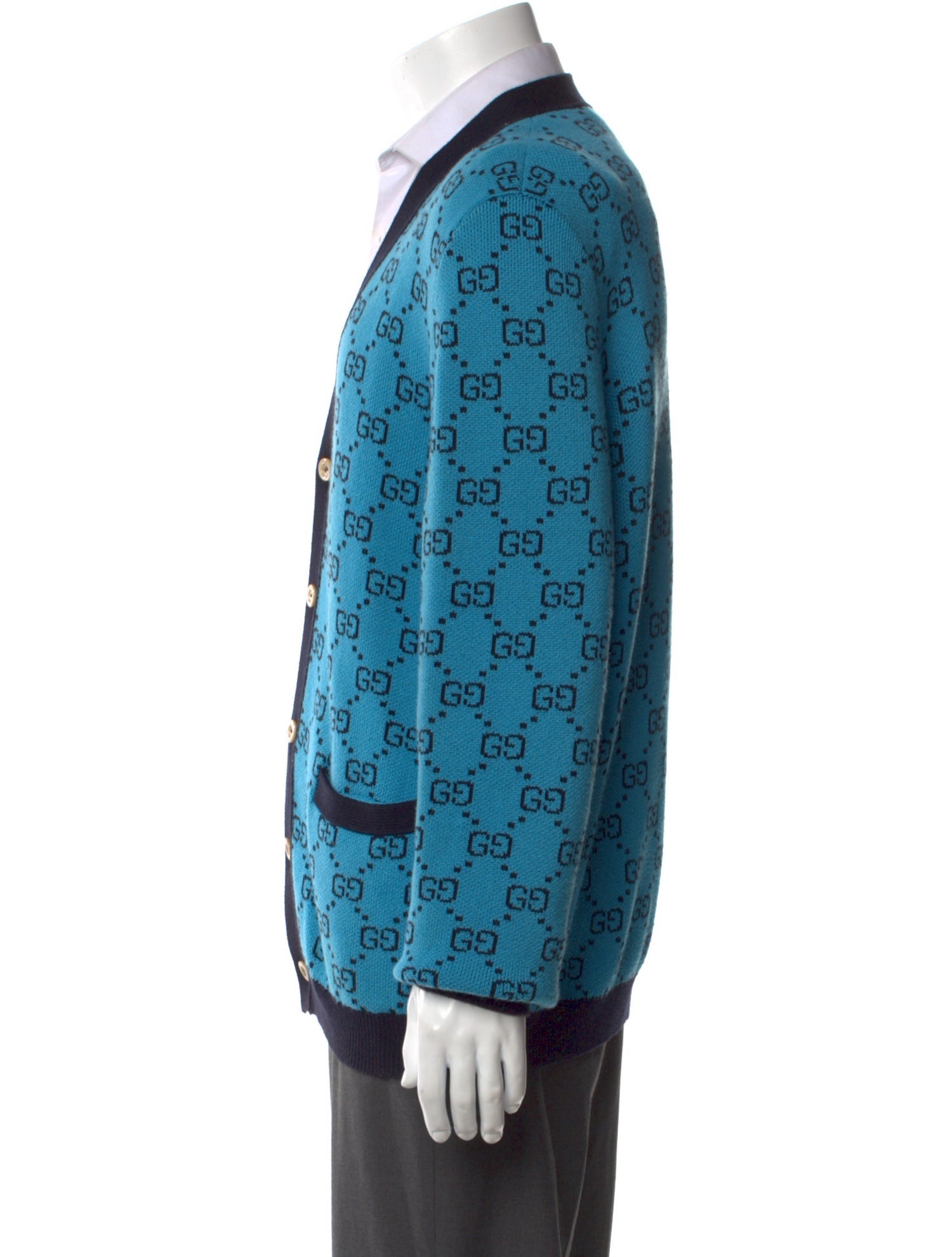 Gucci Printed V-Neck Cardigan