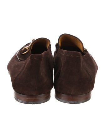 Gucci Horsebit Accent Suede Loafers