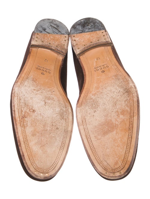 Gucci Horsebit Accent Suede Loafers