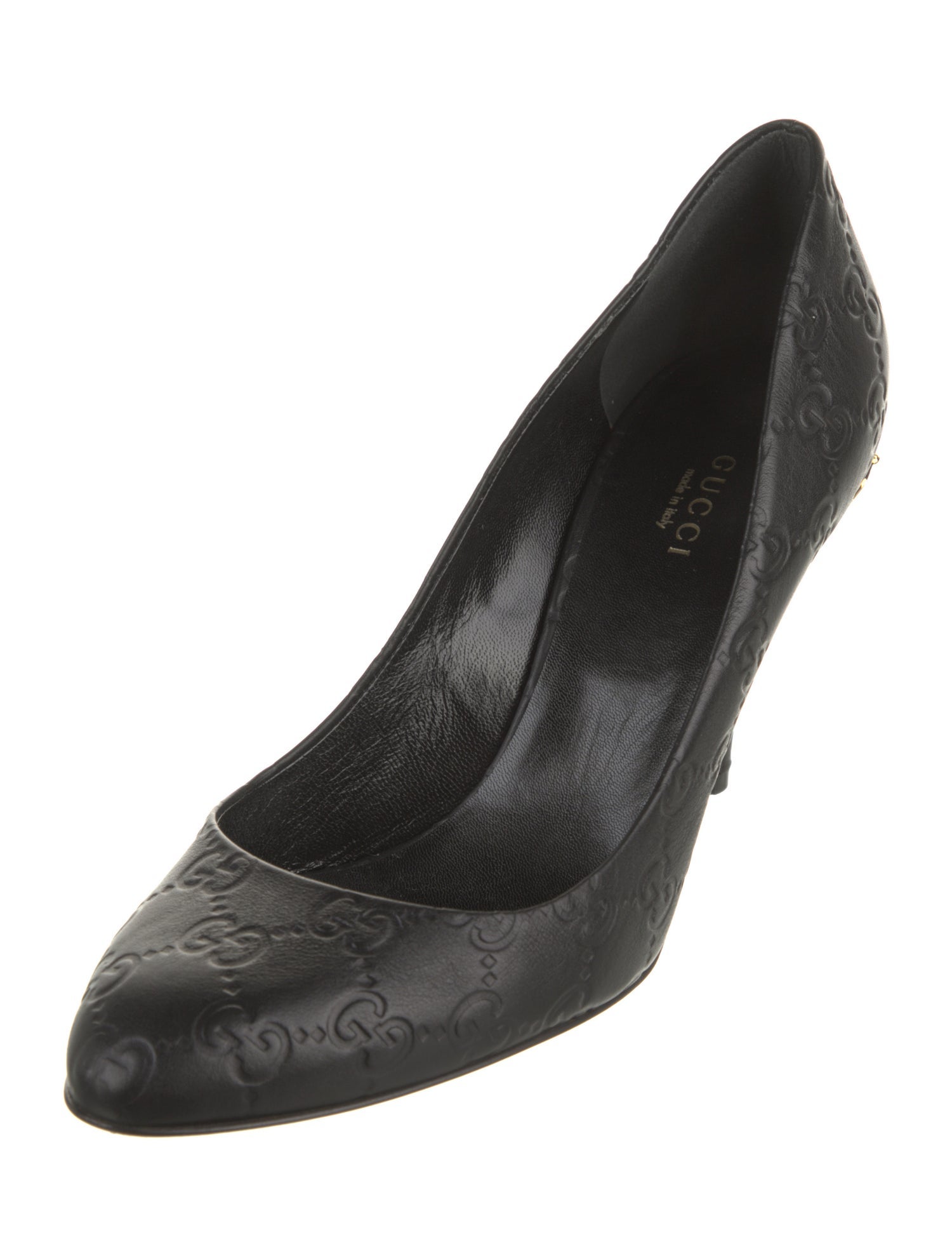 Gucci Horsebit Accent Leather Pumps