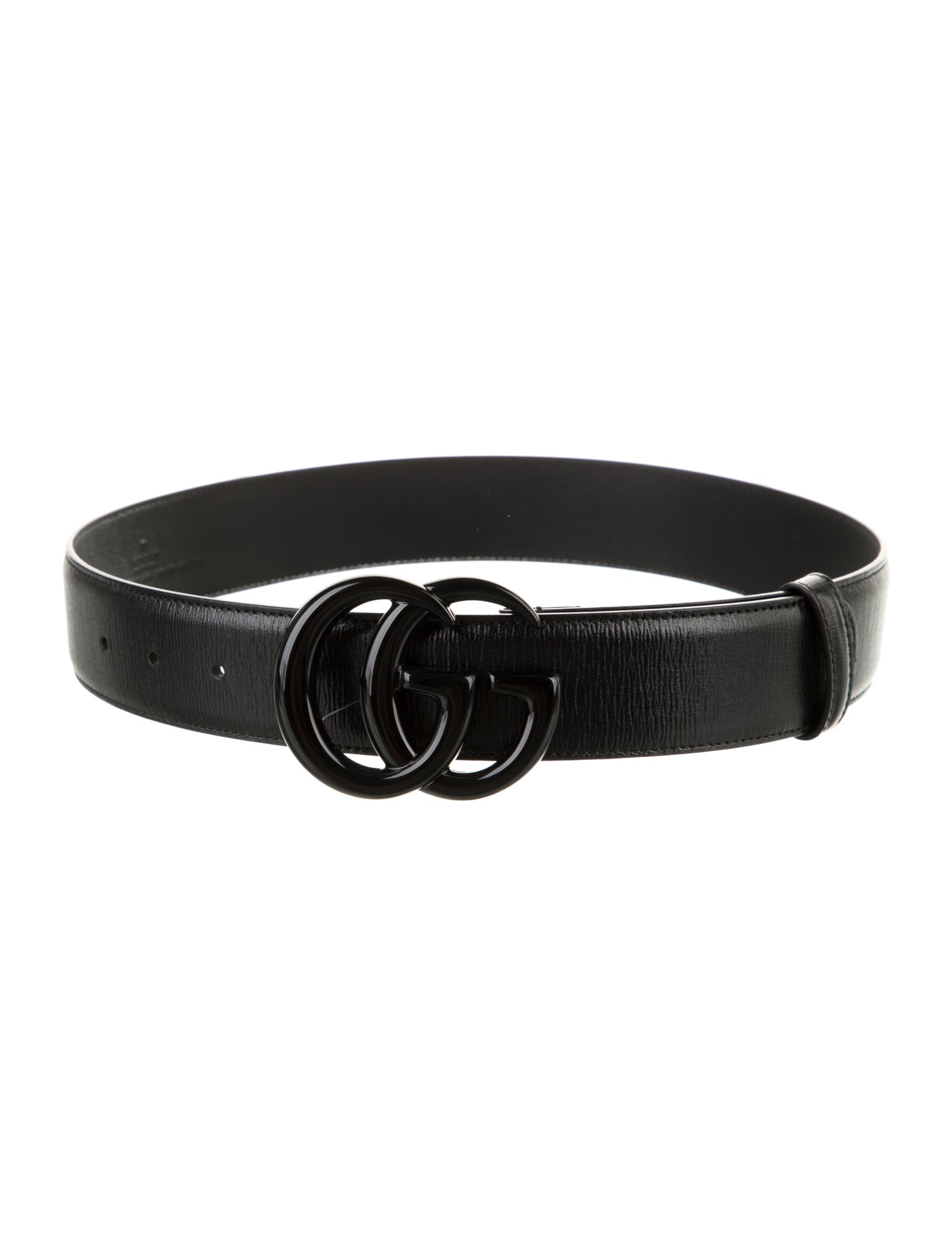 Gucci Double G Logo Leather Waist Belt
