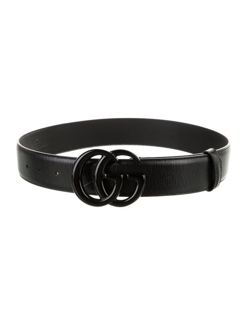 Gucci Double G Logo Leather Waist Belt