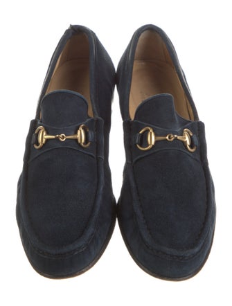 Gucci Horsebit Accent Suede Loafers