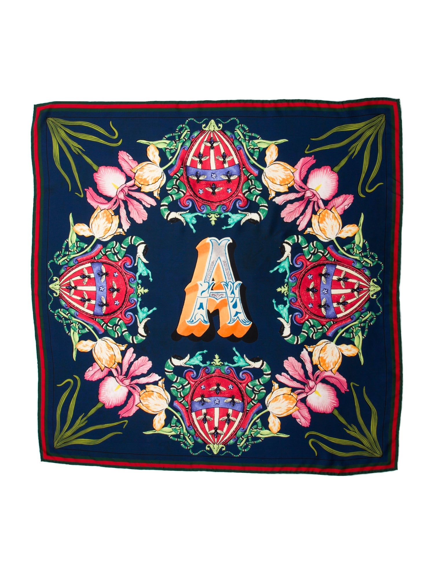Gucci Silk Web Accent Scarf