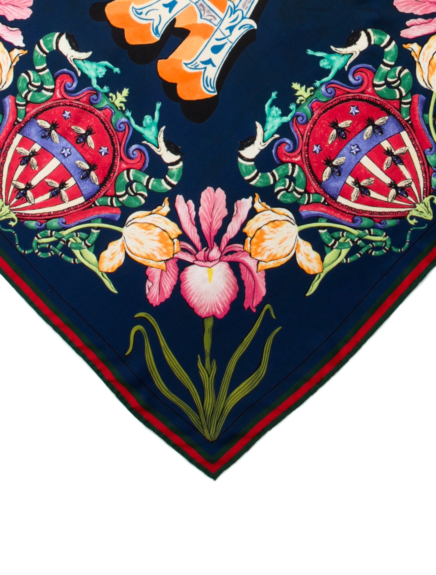 Gucci Silk Web Accent Scarf