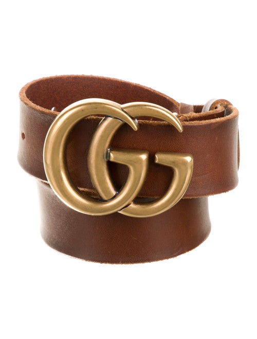 Gucci Double G Logo Leather Belt