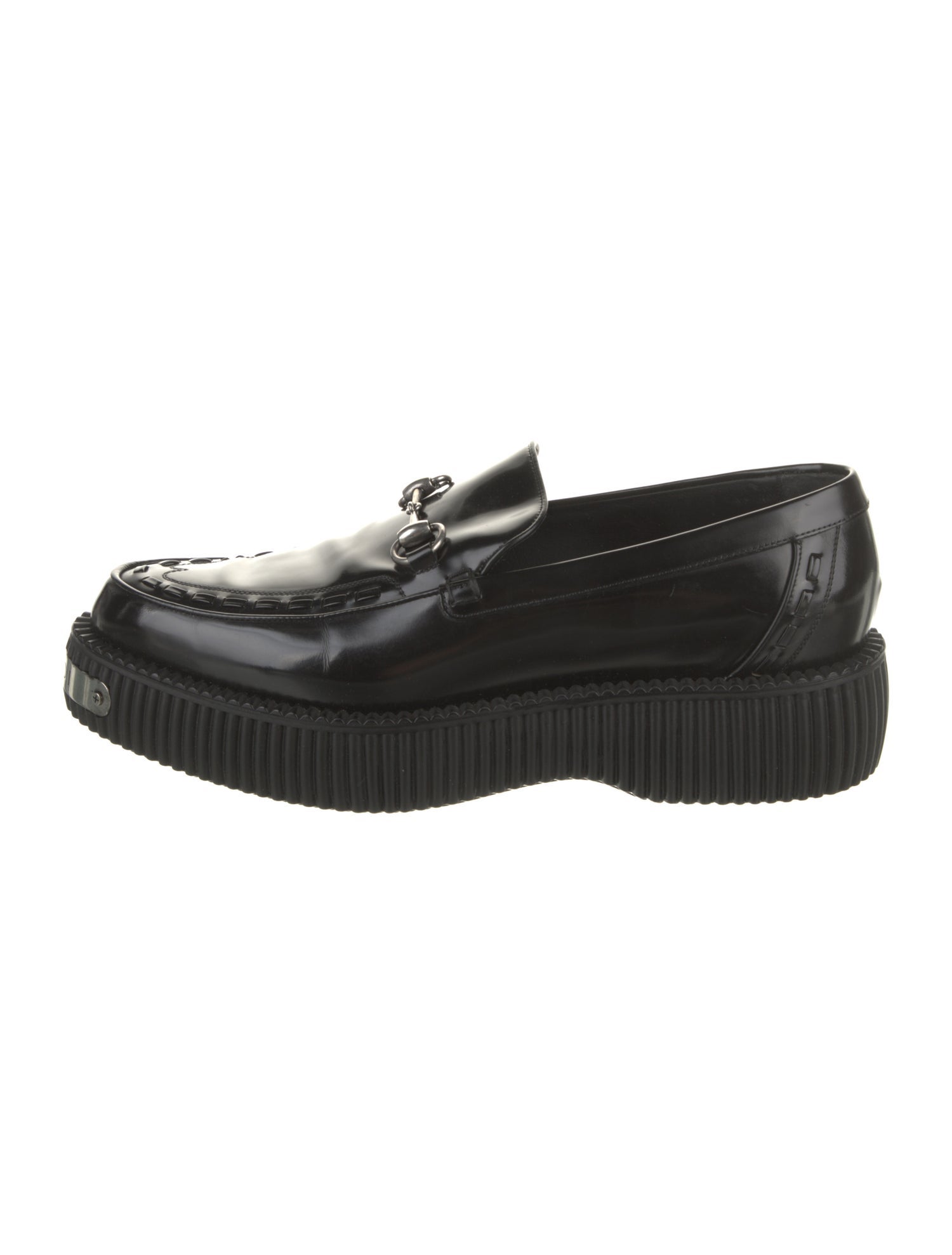 Gucci Horsebit Accent Patent Leather Dress Loafers