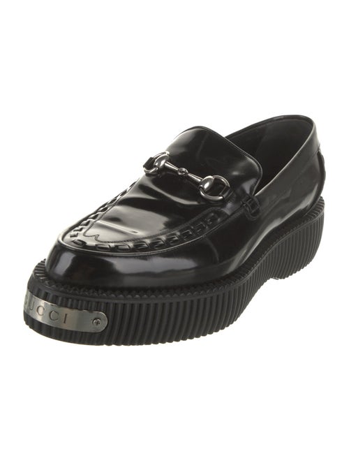 Gucci Horsebit Accent Patent Leather Dress Loafers