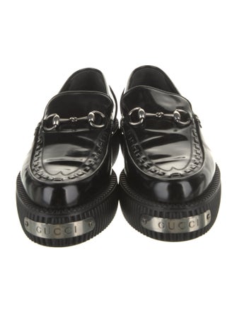 Gucci Horsebit Accent Patent Leather Dress Loafers