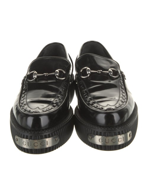 Gucci Horsebit Accent Patent Leather Dress Loafers