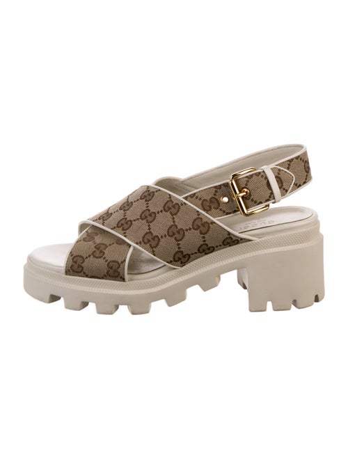 Gucci GG Canvas Canvas Slingback Sandals