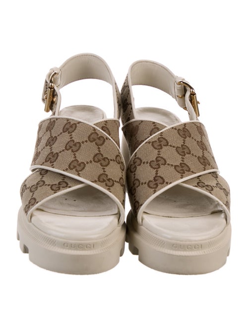 Gucci GG Canvas Canvas Slingback Sandals