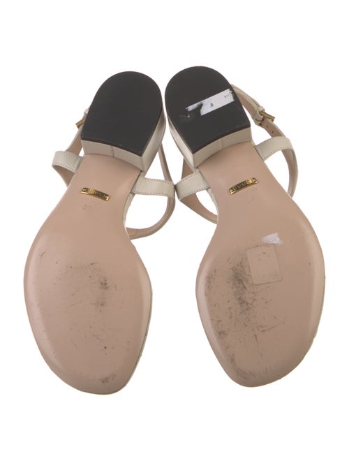 Gucci Quilted Pattern Leather Slingback Flats