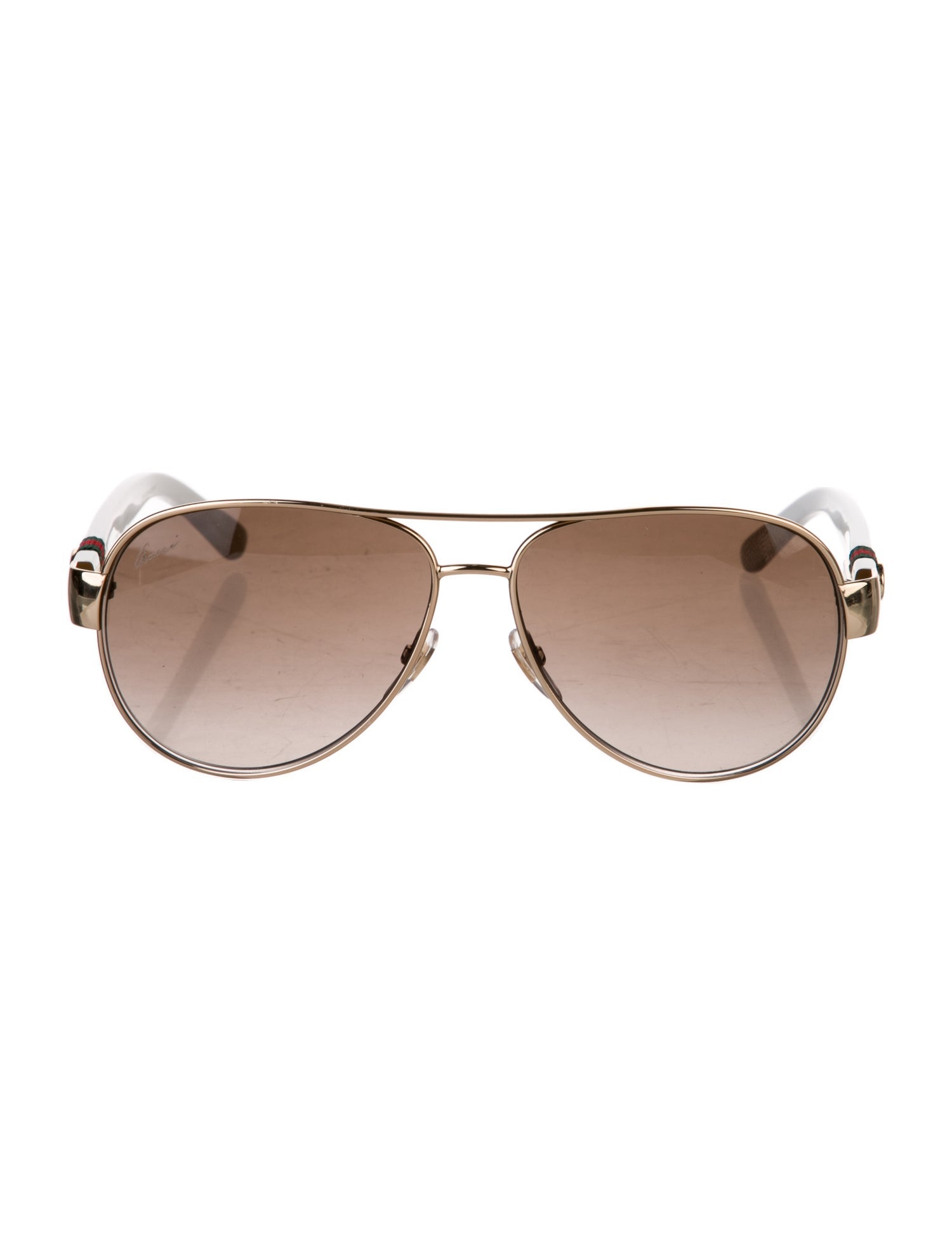 Gucci Web Accent Aviator Sunglasses w/ Tags