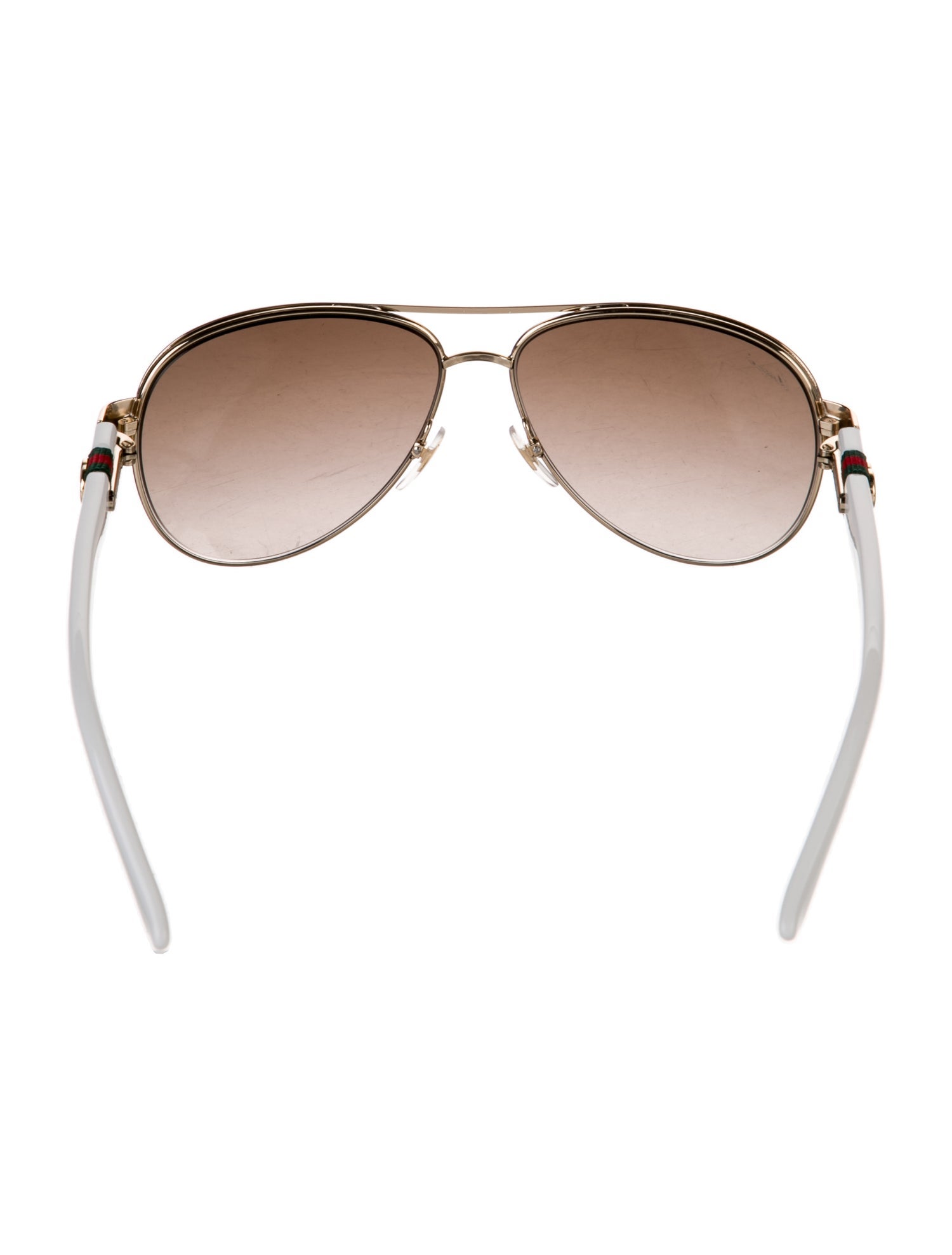Gucci Web Accent Aviator Sunglasses w/ Tags