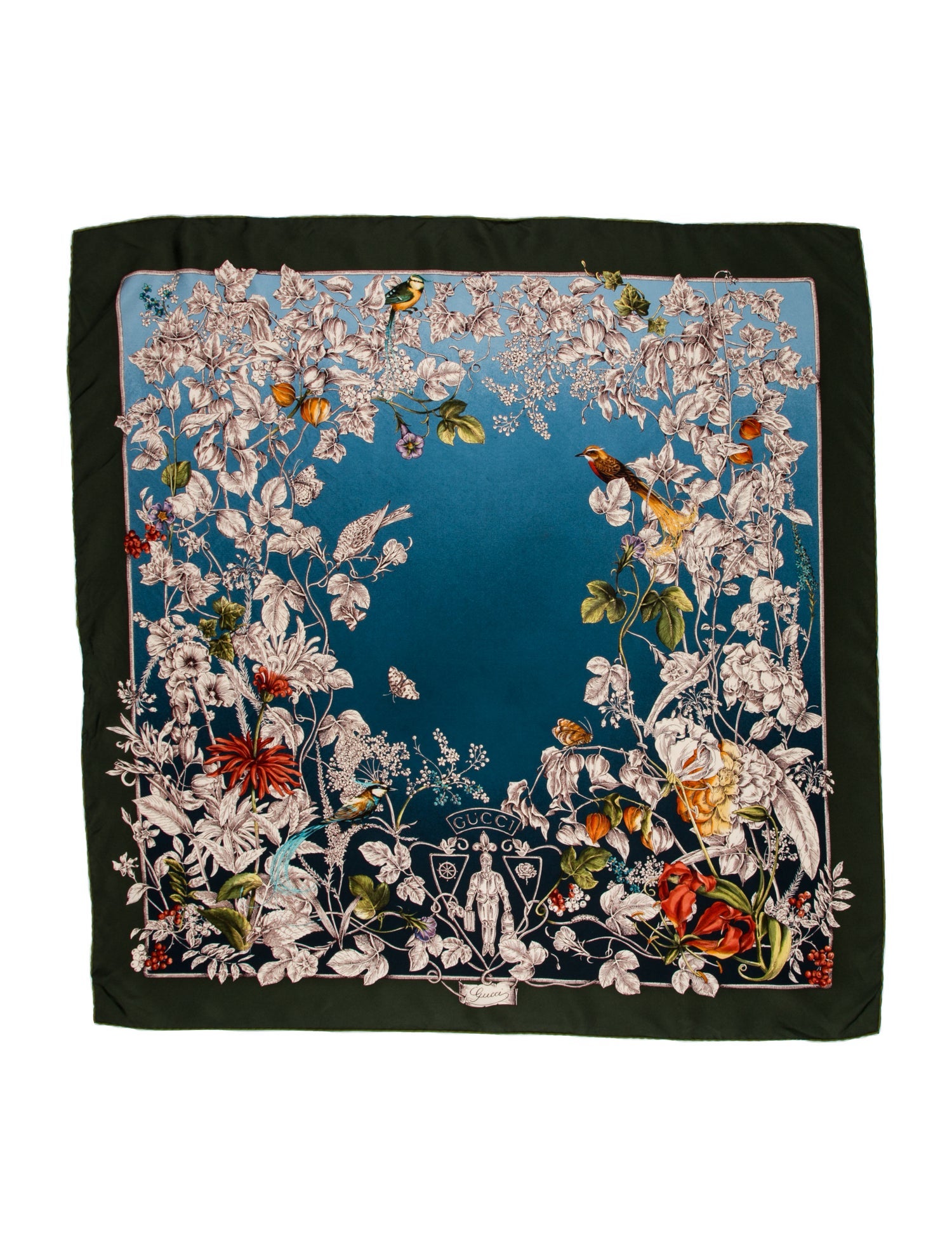 Gucci Silk Blooms Print Scarf