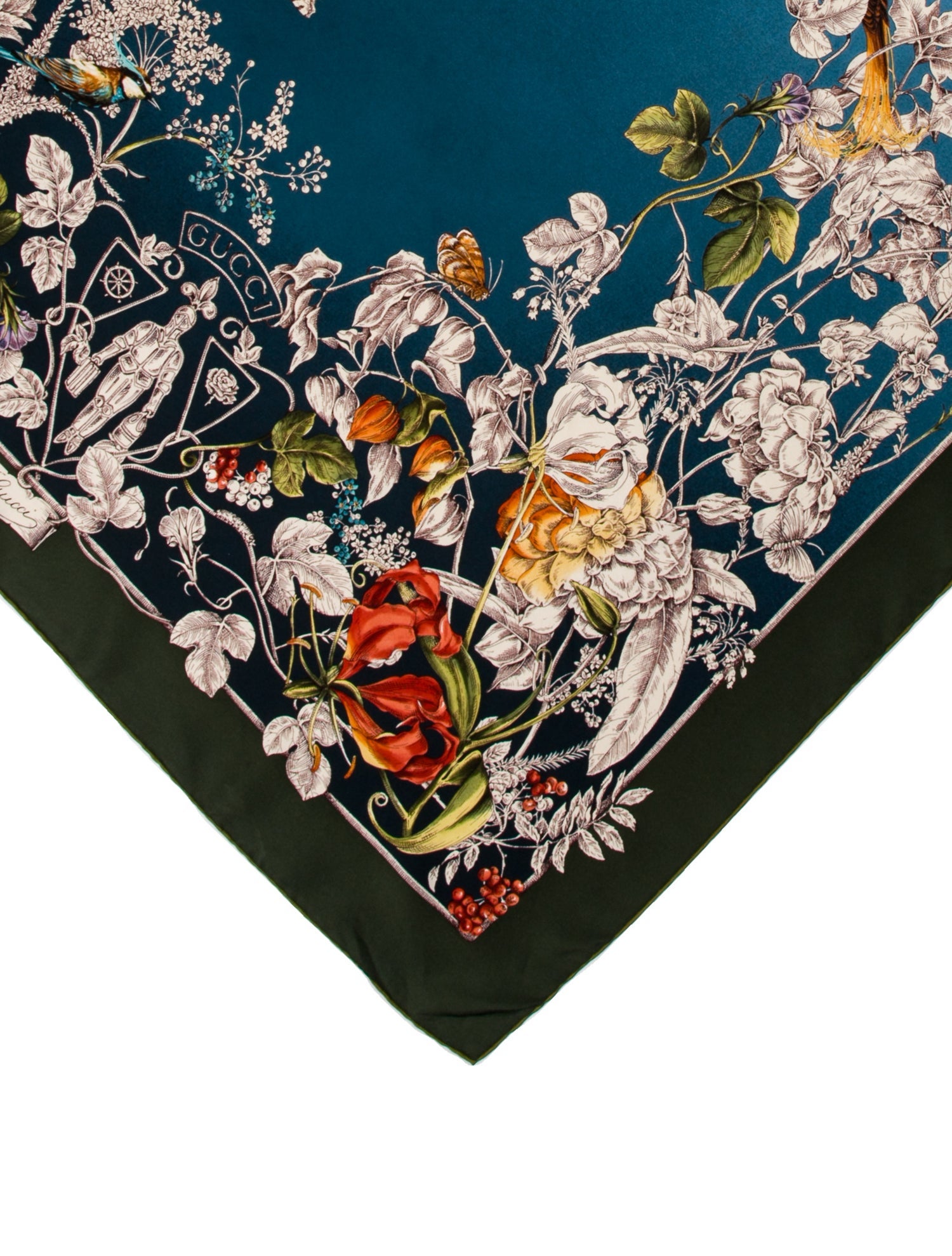 Gucci Silk Blooms Print Scarf