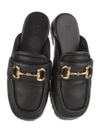 Gucci 1955 Horsebit Accent Leather Mules