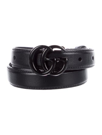 Gucci Double G Logo Leather Belt