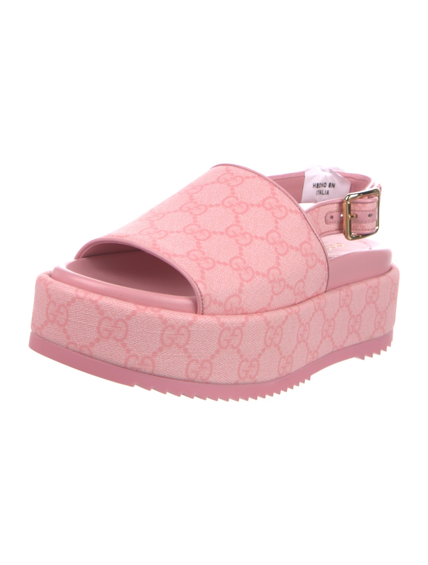 Gucci GG Supreme Slingback Sandals w/ Tags