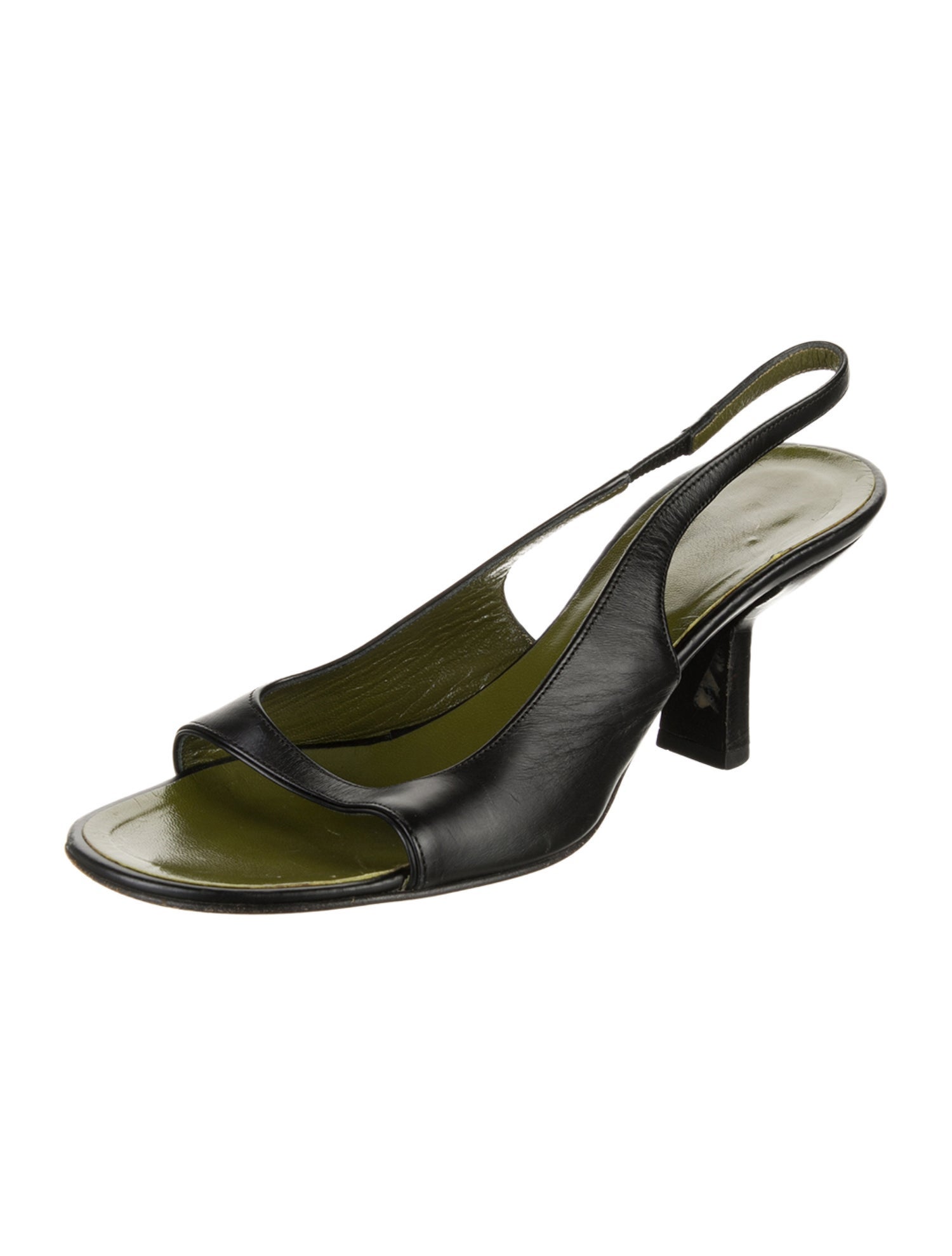 Gucci Leather Slingback Sandals