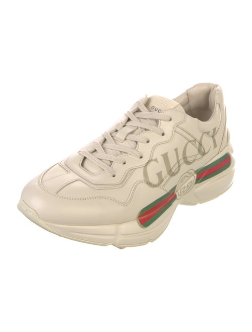 Gucci Web Accent Leather Sneakers
