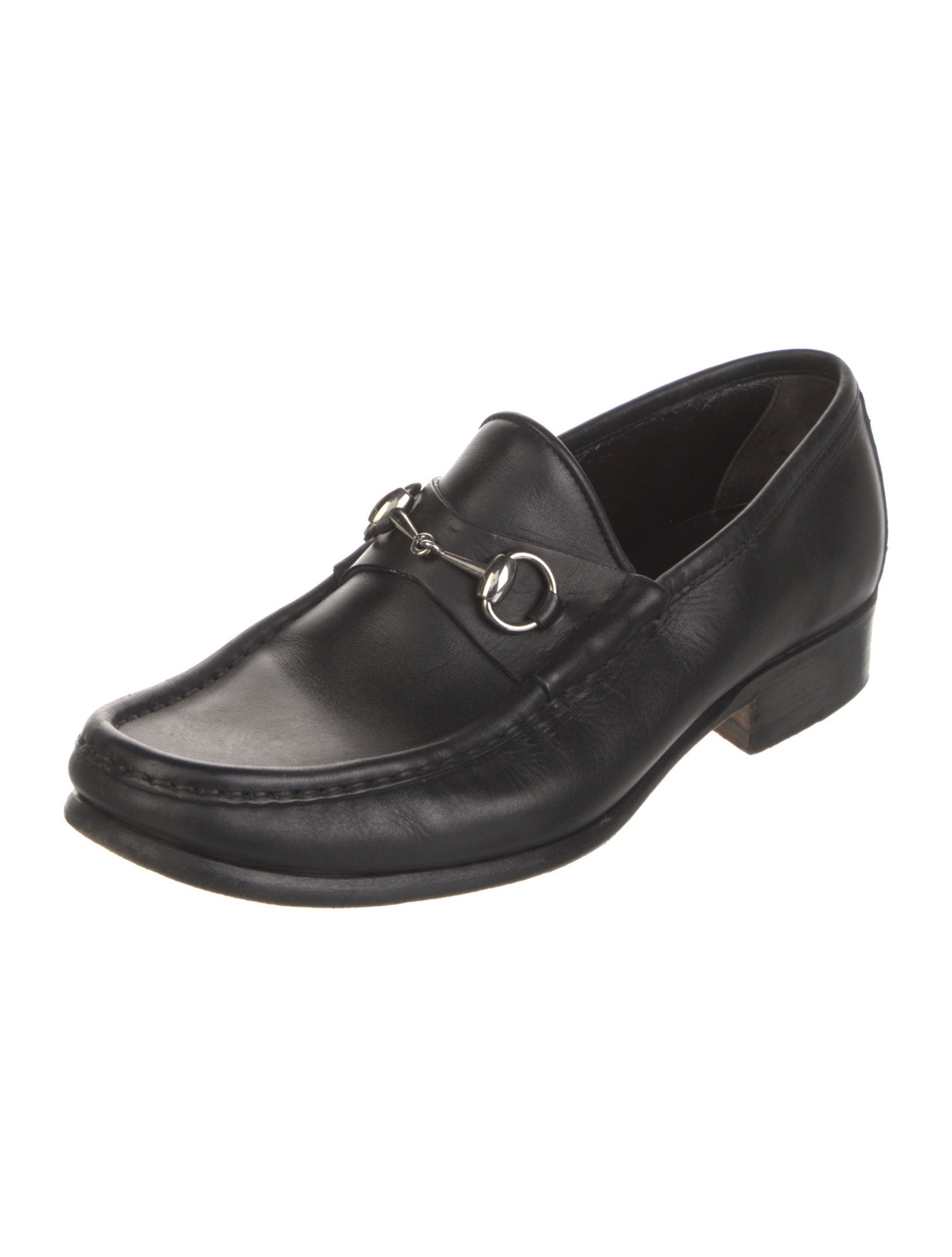 Gucci Horsebit Accent Leather Dress Loafers