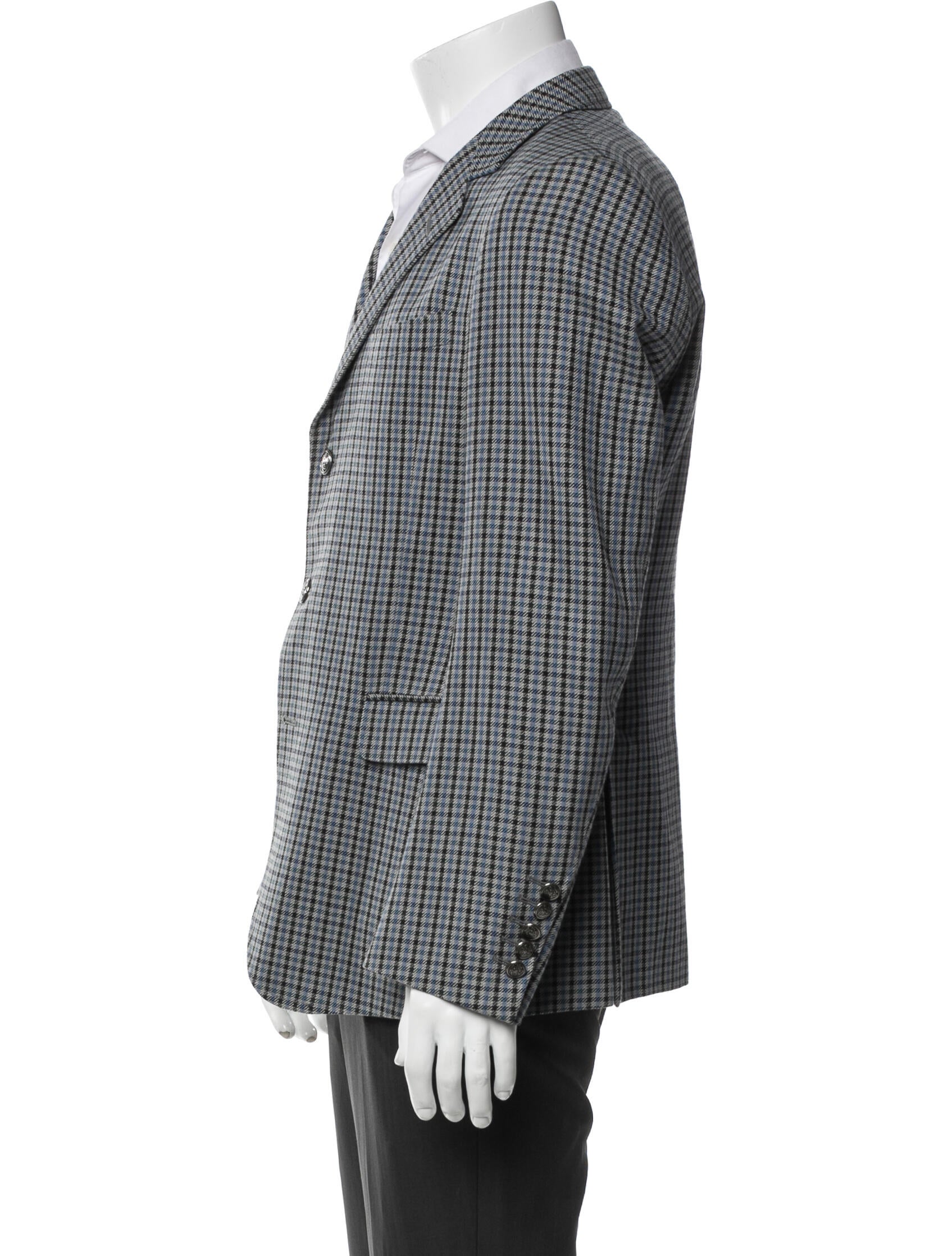 Gucci Bee Accent Houndstooth Print Blazer