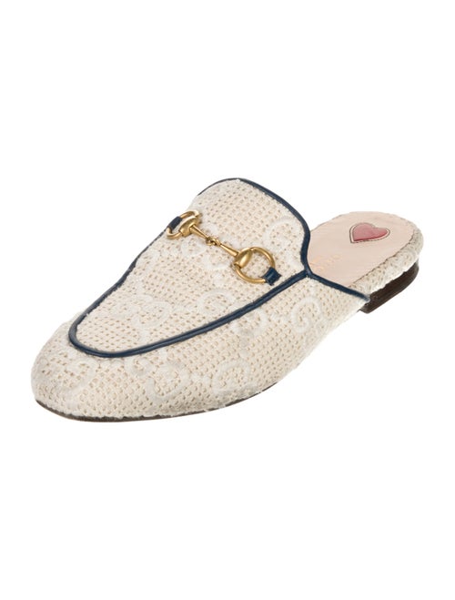 Gucci Raffia Printed Mules