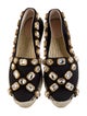 Gucci Canvas Crystal Embellishments Espadrilles