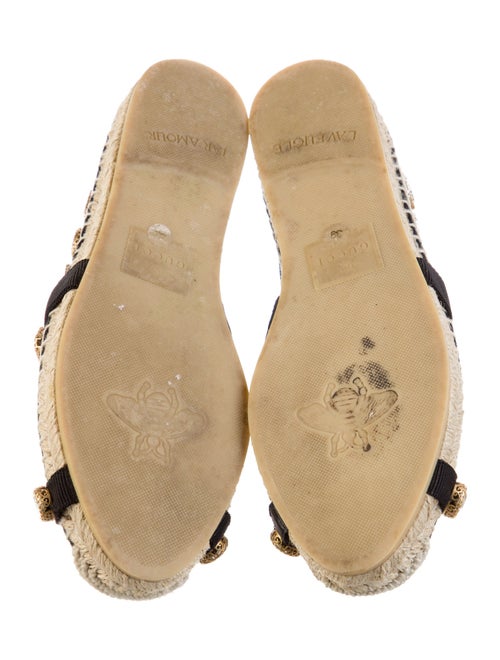 Gucci Canvas Crystal Embellishments Espadrilles