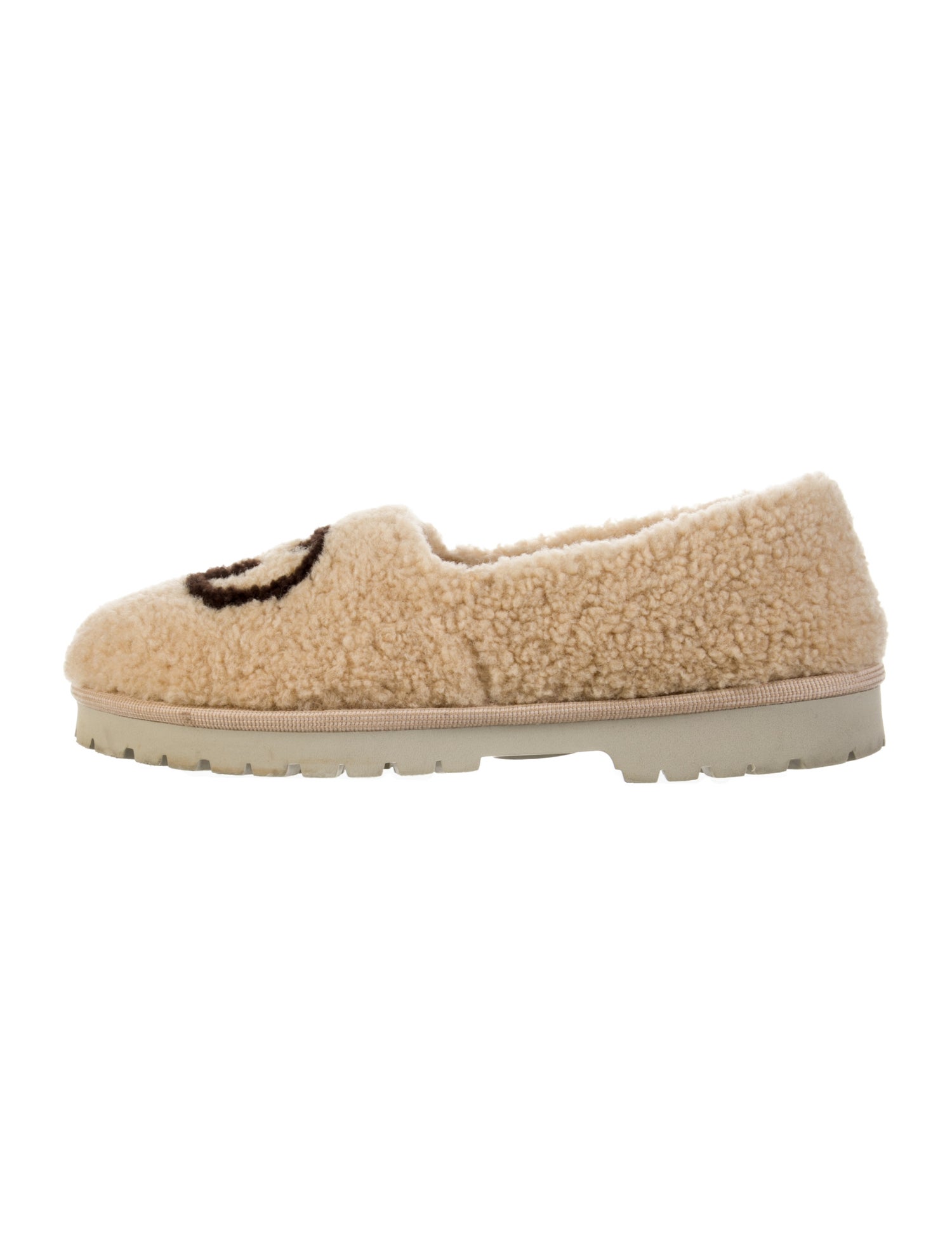 Gucci Interlocking G Logo Shearling Espadrilles