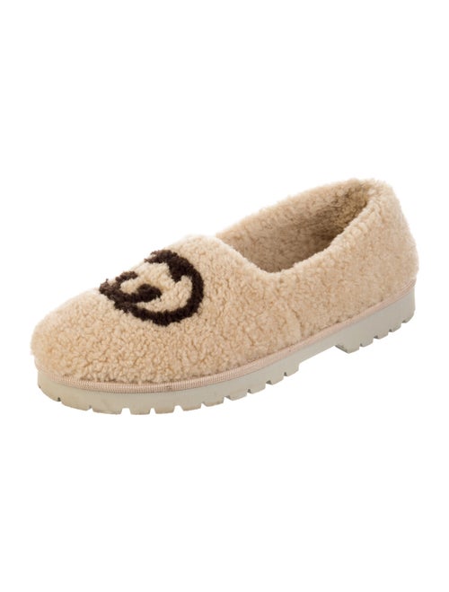 Gucci Interlocking G Logo Shearling Espadrilles