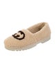 Gucci Interlocking G Logo Shearling Espadrilles