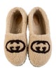 Gucci Interlocking G Logo Shearling Espadrilles