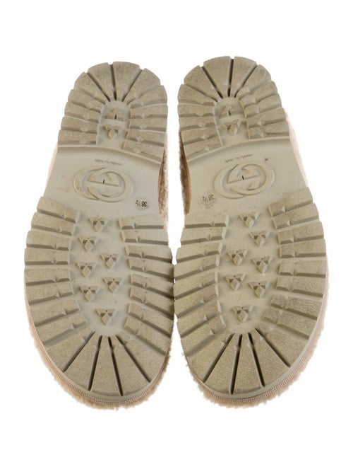 Gucci Interlocking G Logo Shearling Espadrilles