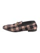 Gucci Horsebit Accent Plaid Print Loafers
