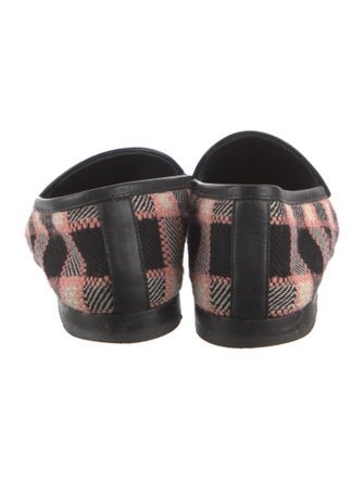 Gucci Horsebit Accent Plaid Print Loafers