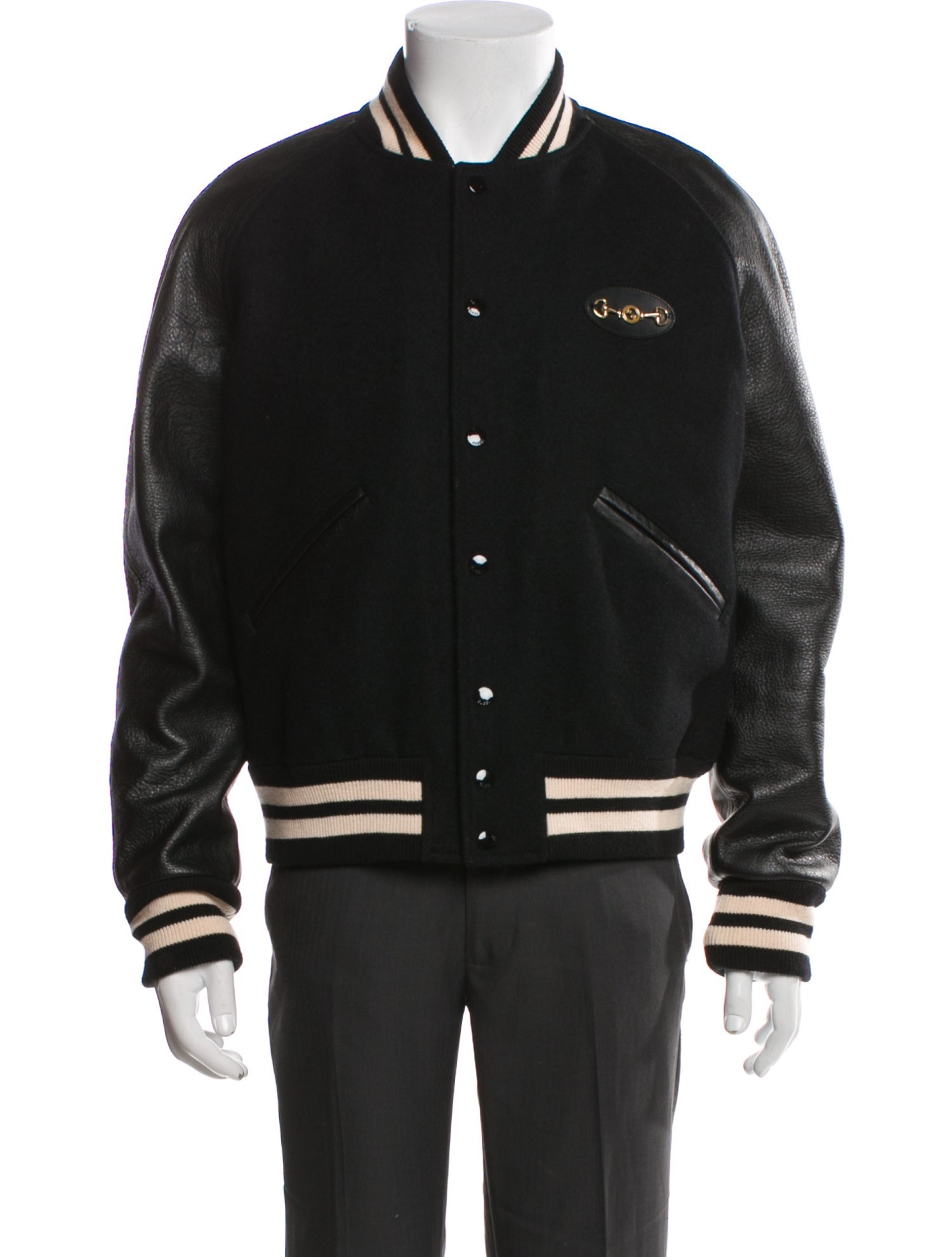 Gucci Horsebit Accent Wool Varsity Jacket