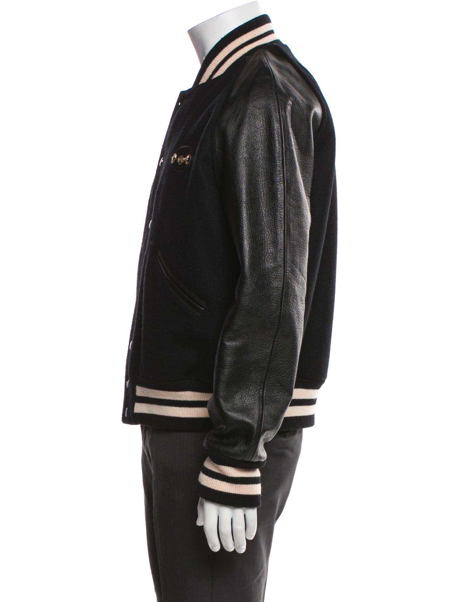 Gucci Horsebit Accent Wool Varsity Jacket