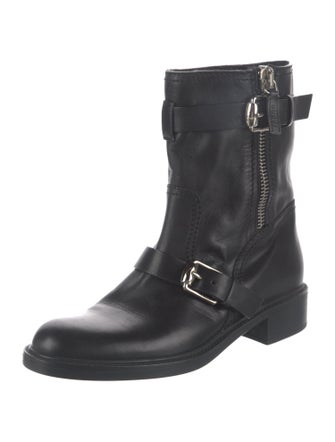 Gucci Leather Moto Boots