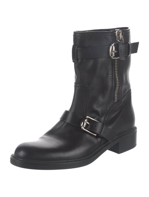 Gucci Leather Moto Boots