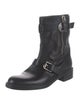 Gucci Leather Moto Boots
