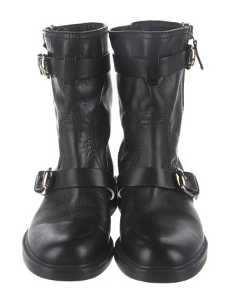 Gucci Leather Moto Boots