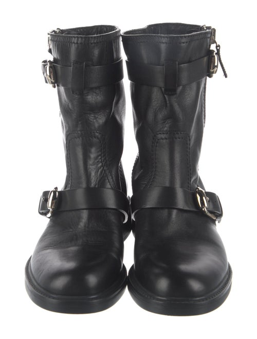 Gucci Leather Moto Boots