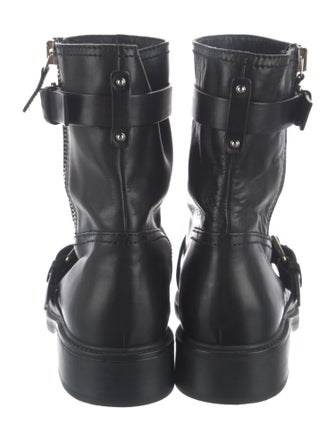Gucci Leather Moto Boots
